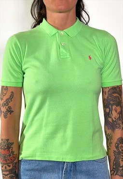 Vintage 90s green short sleeved polo shirt 