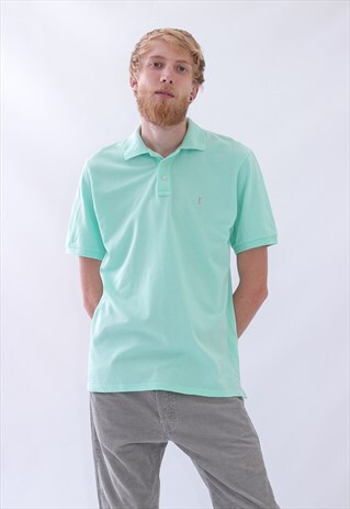 VINTAGE MENS YSL YVES SAINT LAURENT SMALL LOGO POLO SHIRT