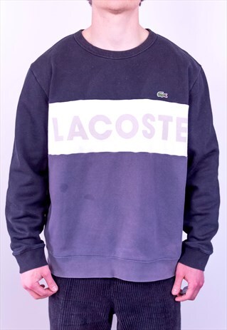 VINTAGE LACOSTE STRIPED SWEATSHIRT XL