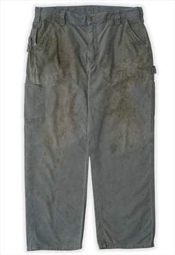 Vintage Carhartt Workwear Dungaree Fit Khaki Trousers Mens