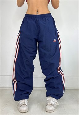 Vintage Y2k Adidas Joggers Tracksuit Bottoms Baggy Loose 00s