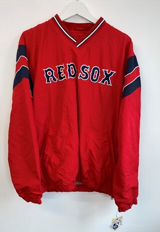 oversized Red Sox jacket vintage red huge back logo new | Mr Dye | ASOS ...