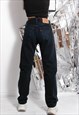 80S VINTAGE 90S GRUNGE BLACK LEVI'S 501 STRAIGHT JEANS