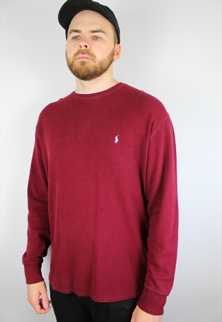 VINTAGE BURGUNDY RALPH LAUREN TOP SIZE XL