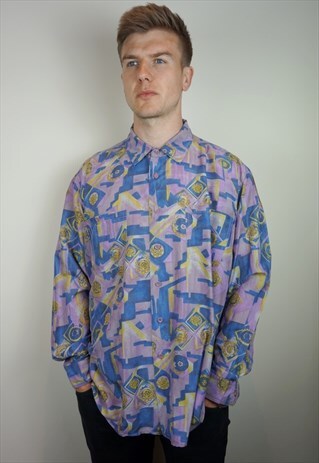 PURE SILK PATTERNED SHIRT
