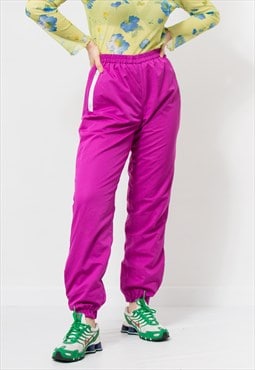 Vintage 90's track pants in pink joggers women L