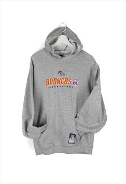 Vintage Broncos NFL Hoodie in Grey M