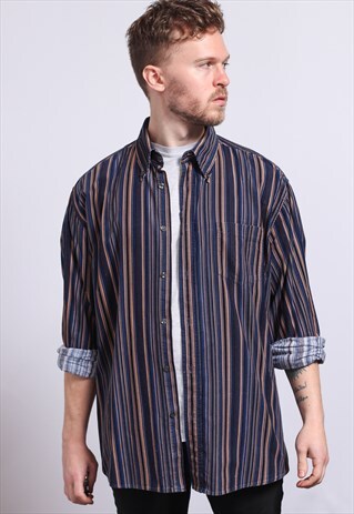 VINTAGE CORDUROY STRIPED SHIRT