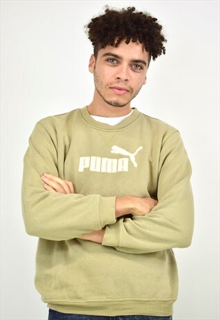 VINTAGE 90S GREEN PUMA SWEATSHIRT