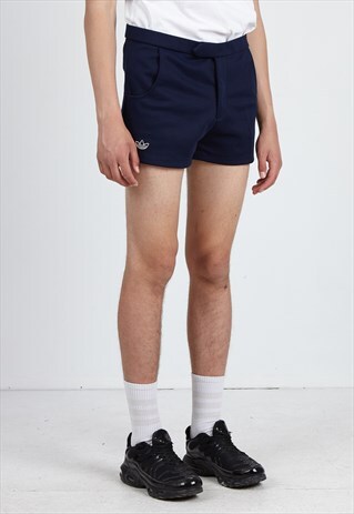 VINTAGE RETRO NAVY ADIDAS TRACK SHORTS