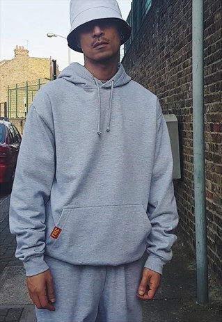 PLAIN OVERSIZED HOODIE LIGHT GREY