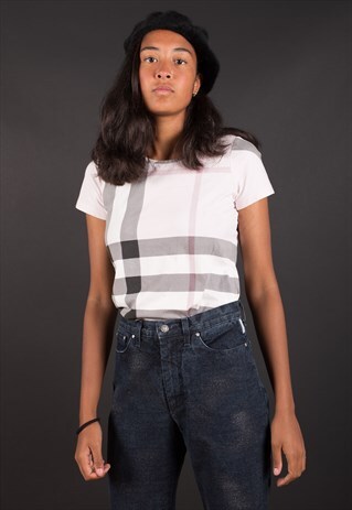 PINK BURBERRY TOP WITH ICONIC NOVA CHECK