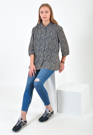 VINTAGE BLOUSE IN FLOWER PRINT