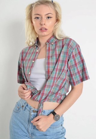 VINTAGE POLO RALPH LAUREN SHORT SLEEVE CHECK SHIRT