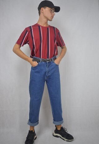 VINTAGE RED STRIPED T-SHIRT