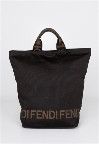 VINTAGE FENDI LOGO TOTE HANDBAG