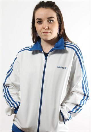 mens white adidas track jacket