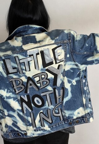 LITTLE BABY NOTHING HAND PAINTED REWORKED DENIM JACKET