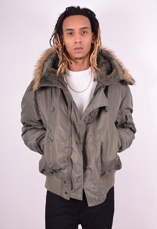 MENS VINTAGE JACKET XL GREEN 90'S
