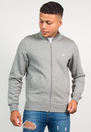 NIKE GREY SWEATSHIRT ZIP FASTEN