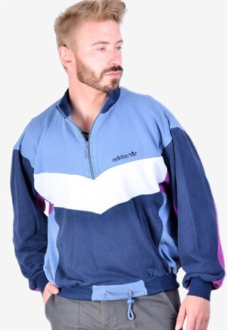 ADIDAS QUARTER ZIP SWEATSHIRT