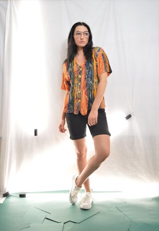 VINTAGE MULTICOLOUR GRAPHIC BLOUSE