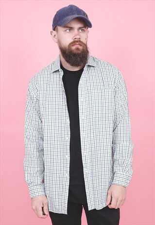 VINTAGE TOMMY HILFIGER CHECK SHIRT /R8238