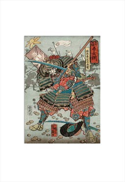 Japanese Ukiyo-e Wall Art Print Poster Wall Samurai Armour