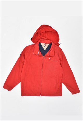 VINTAGE 90'S TOMMY HILFIGER WINDBREAKER JACKET RED