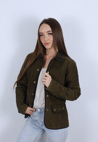 VINTAGE WOMENS BARBOUR CORD QUILTED JACKET