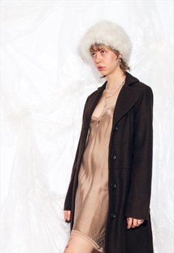 Vintage Y2K Suzy Shier Winter Coat in Brown Wool