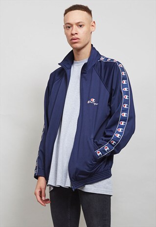 VINTAGE 80'S NYLON CHAMPION LOGO TRACKSUIT SPORT JACKET