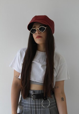 90'S DESIGNER SQUARE SUNGLASSES BLACK