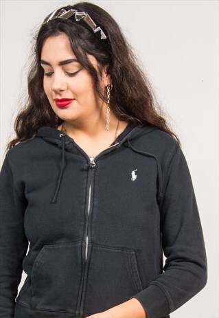 RALPH LAUREN BLACK TRACKSUIT HOODIE JACKET