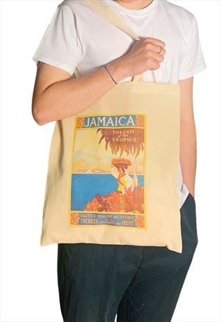 Jamaica Travel Poster Tote Bag 'The Gem of the Tropics'