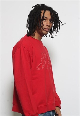 VINTAGE KAPPA LOGO SWEATSHIRT RED