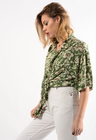 VINTAGE HAWAIIAN PATTERN SHIRT.