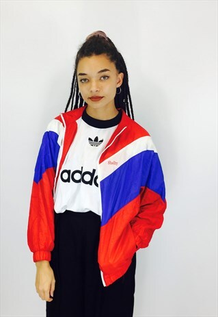 VINTAGE USA EMBROIDERED 80S WINDBREAKER JACKET