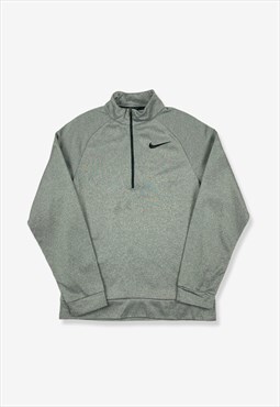 Vintage Nike 1/4 Zip Sweatshirt Grey Small