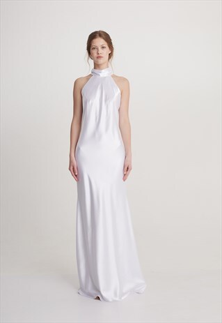 CANDY SATIN SLIP MIDI PROM COCKTAIL EVENING DRESS