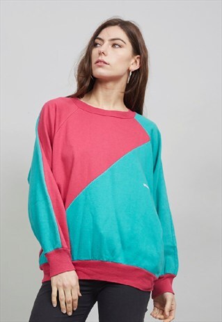 VINTAGE 80'S OVERSIZED WRANGLER MULTICOLOURED SWEATSHIRT
