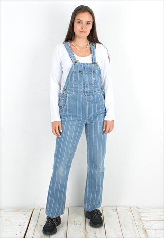 Vintage LEE Women's 90's M Blue Overall Denim Dungaree USA