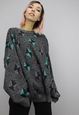 VINTAGE OVERSIZED PATTERNED JUMPER