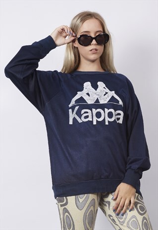 VINTAGE 80'S KAPPA DEEP INDIGO SWEATER