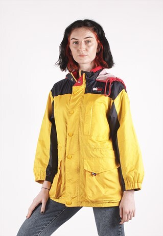 VINTAGE TOMMY HILFIGER YELLOW BIG LOGO JACKET /NN3552