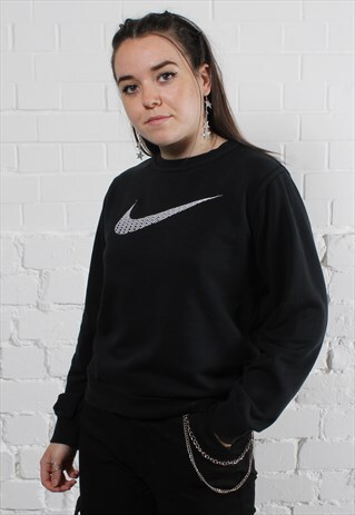 black nike jumper with white tick