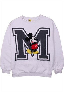Vintage 90's Disney Sweatshirt Mickey Mouse Crew Neck White