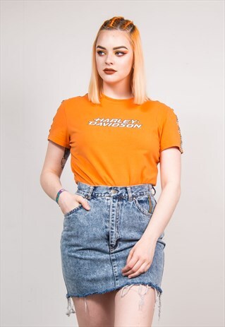 90'S VINTAGE BLUE RAW HEM DENIM MINI SKIRT