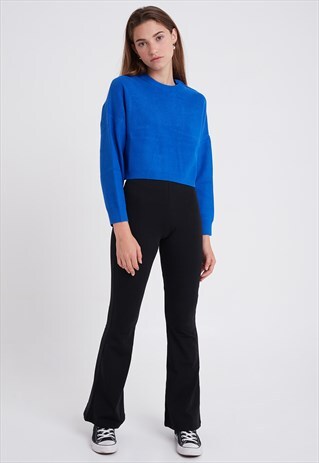FLARED TROUSERS - BLACK