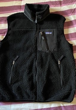 Black patagonia classic retro-x fleece jacket 